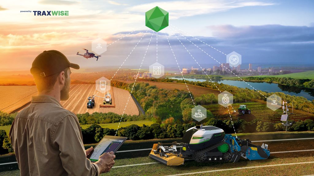 AgXeed Traxwise farm management software running an autonomous AgBot in a field