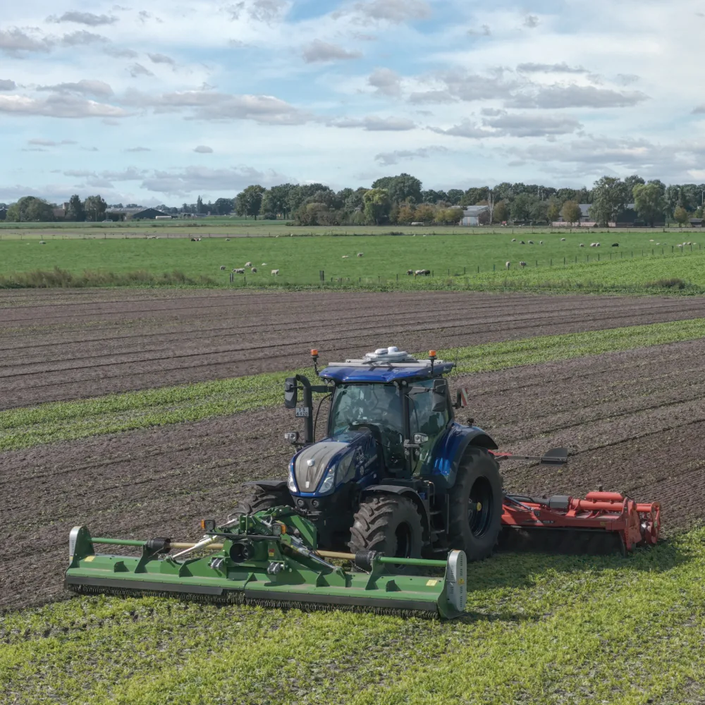 AgXeed VCU TCU retrofit kit on a conventional tractor