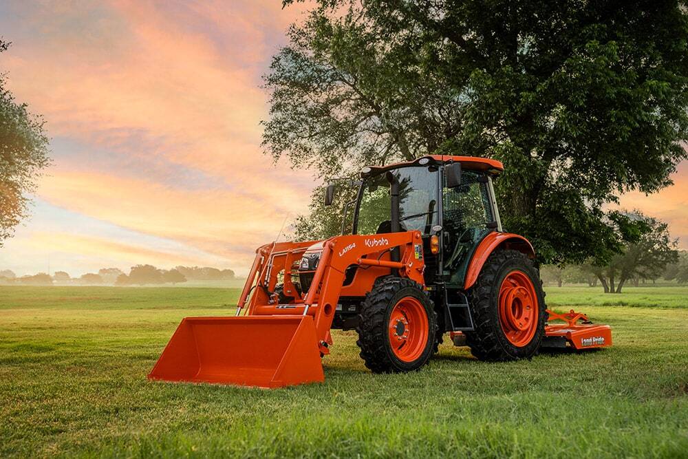 Kubota M4 utility tractor with loader and mower