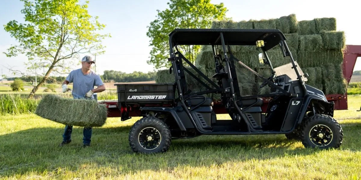 Landmaster utility vehicle at work