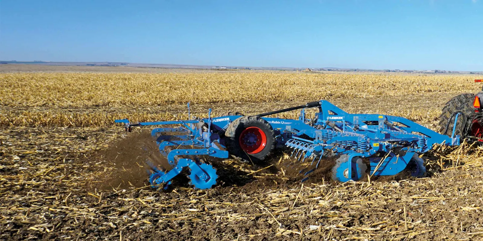 Lemken tillage equipment working soil
