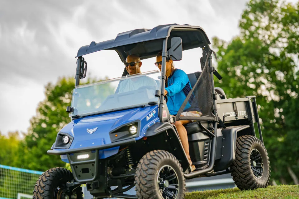 Landmaster AMP electric utility vehicle at work