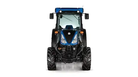 Front studio view of a New Holland T4.90F specialty tractor