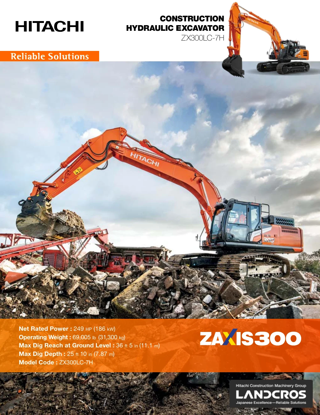 Cover of Hitachi ZX300LC-7H
