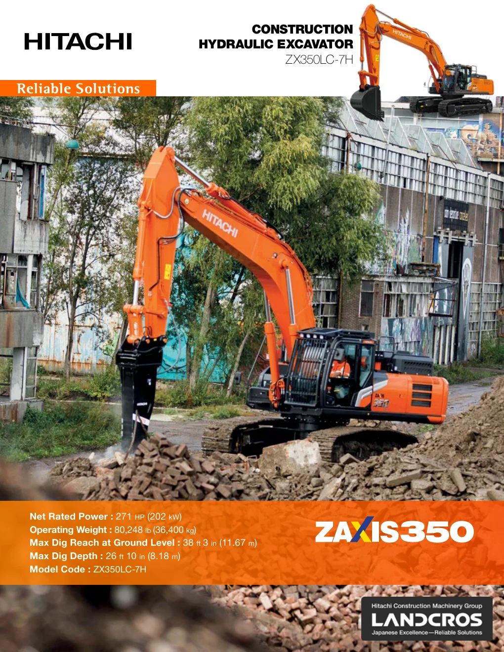 Cover of Hitachi ZX350LC-7H