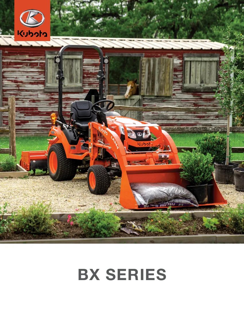 First page of the Kubota BX Series