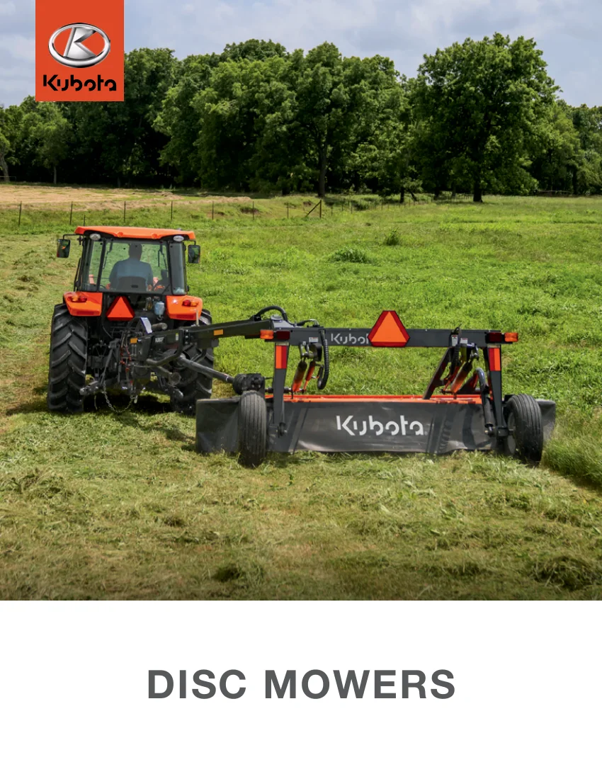 First page of the Kubota DM Disc Mowers