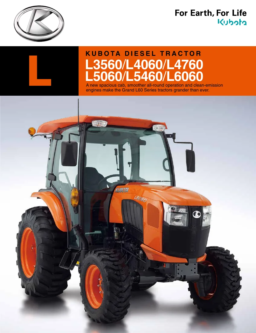 First page of the Kubota Grand L60 Series