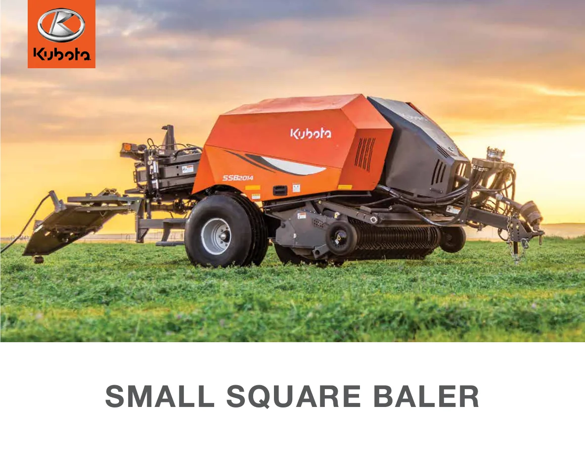 First page of the Kubota SSB Small Square Balers