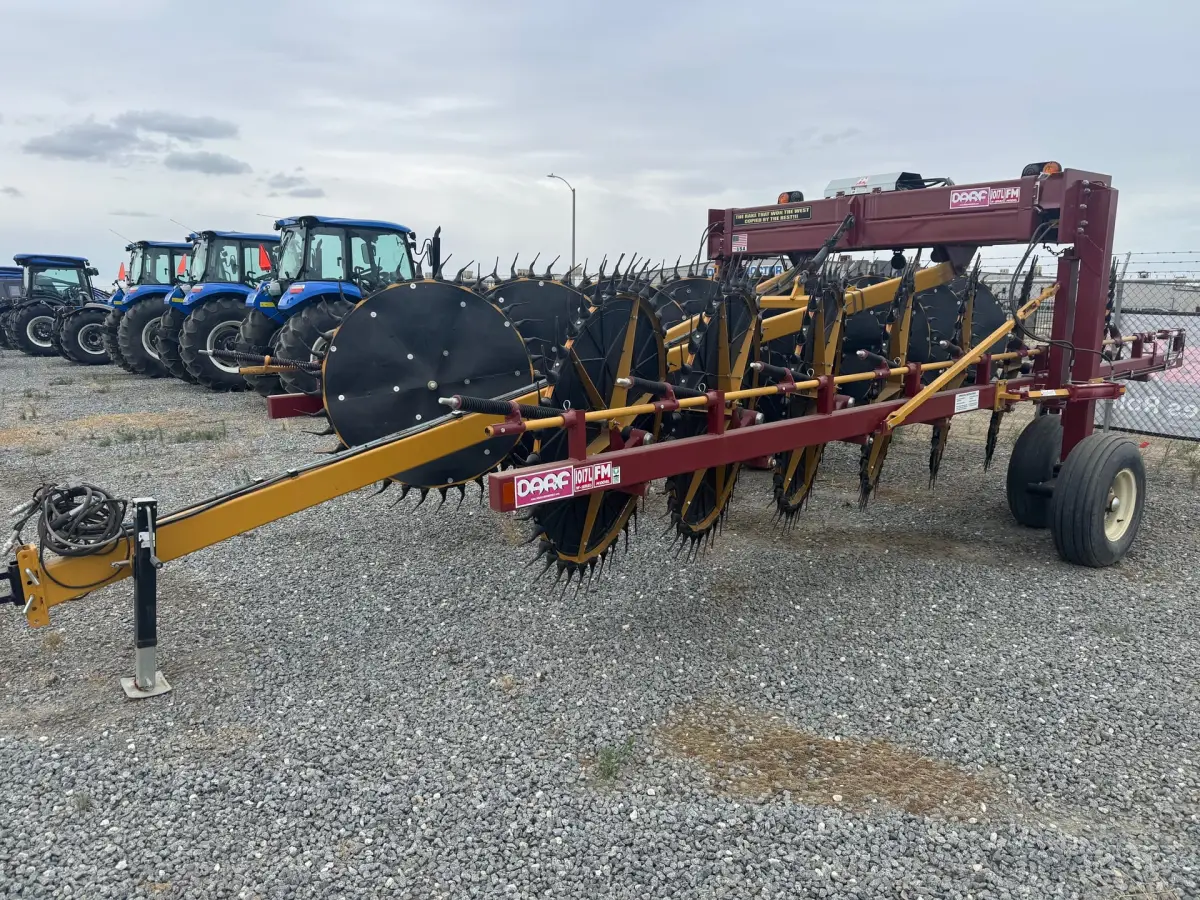 Darf Hay Rake Model 1017 V-Wheel pull type