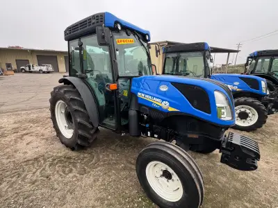 New Holland T4.90F Utility Tractor, 84 HP, 4WD SuperSteer, 16x16 Transmission