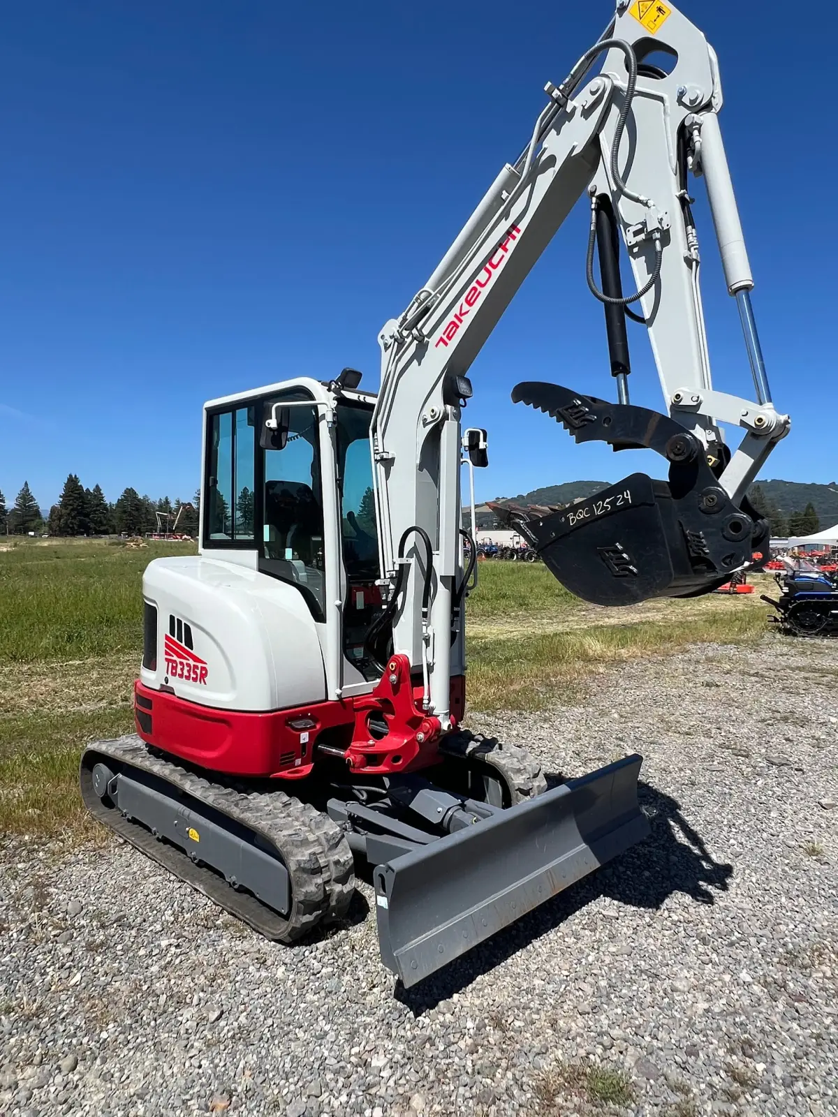 Takeuchi TB335R-CRA Rubber Track Excavator w/Cab & Angle Blade