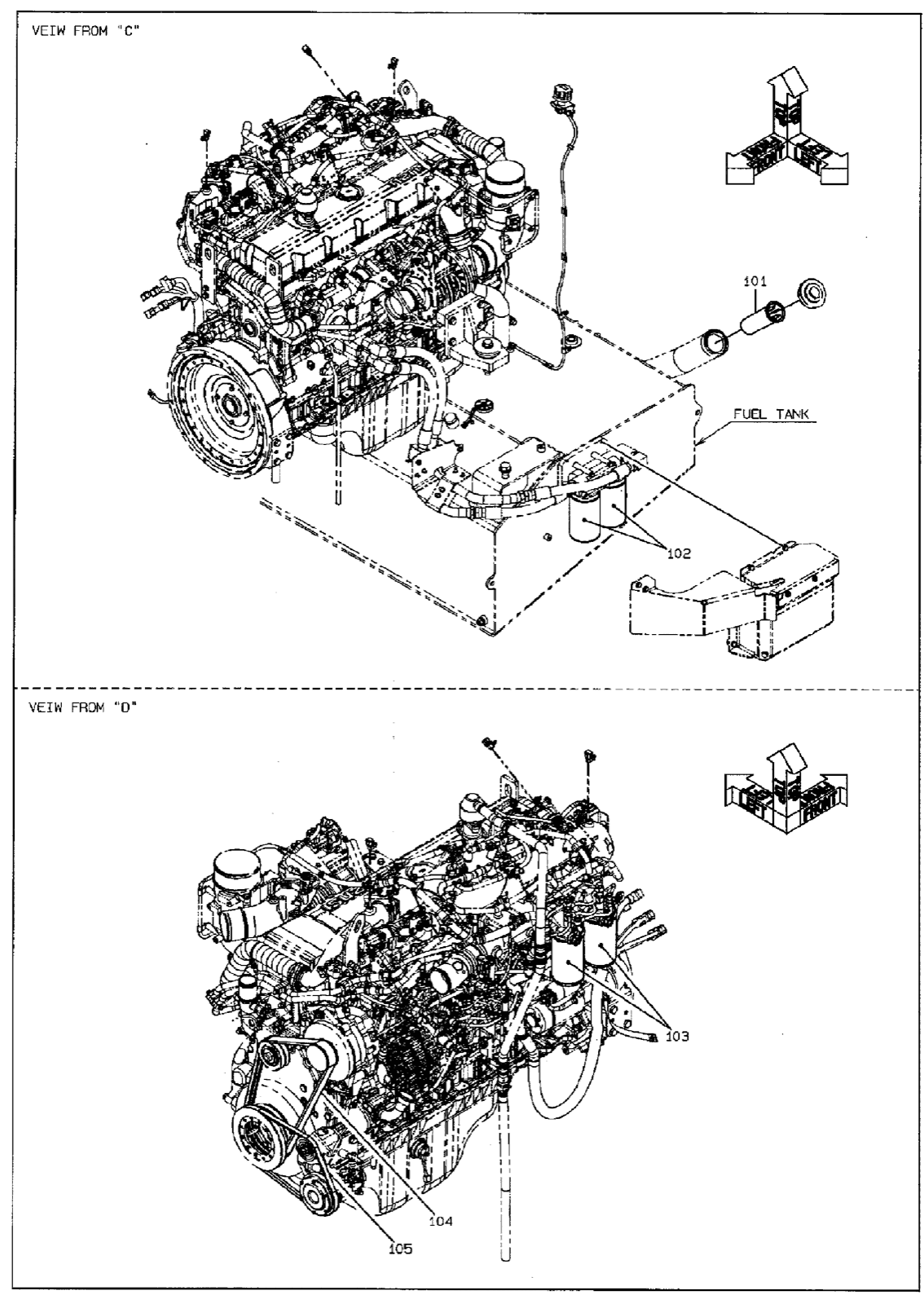 Hitachi LANDCROS ZW550-6 periodic replacement drawing, Periodic replacement parts (4)