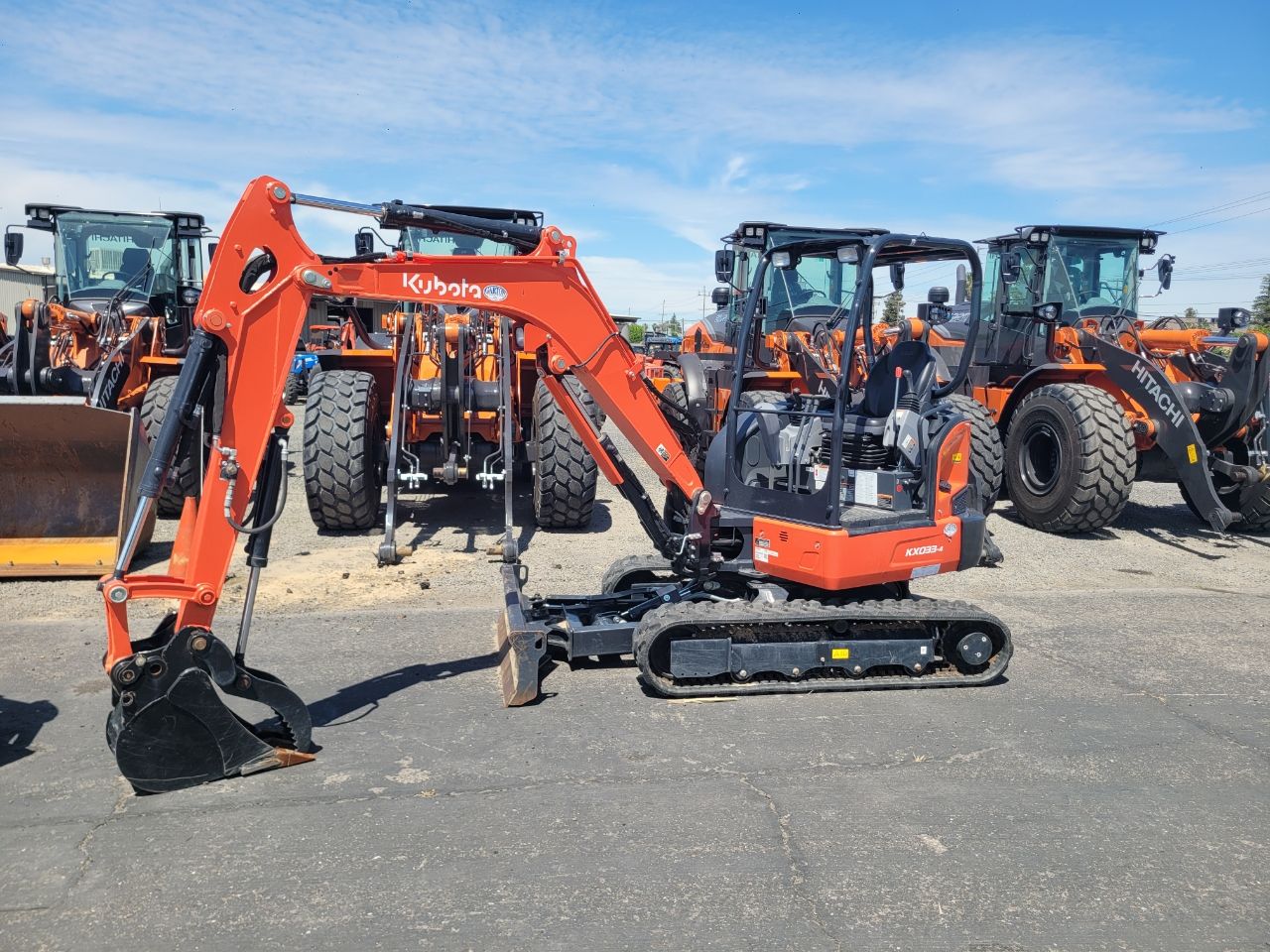 Actual stock photo of Kubota Construction KX033-4R1A, stock 004453